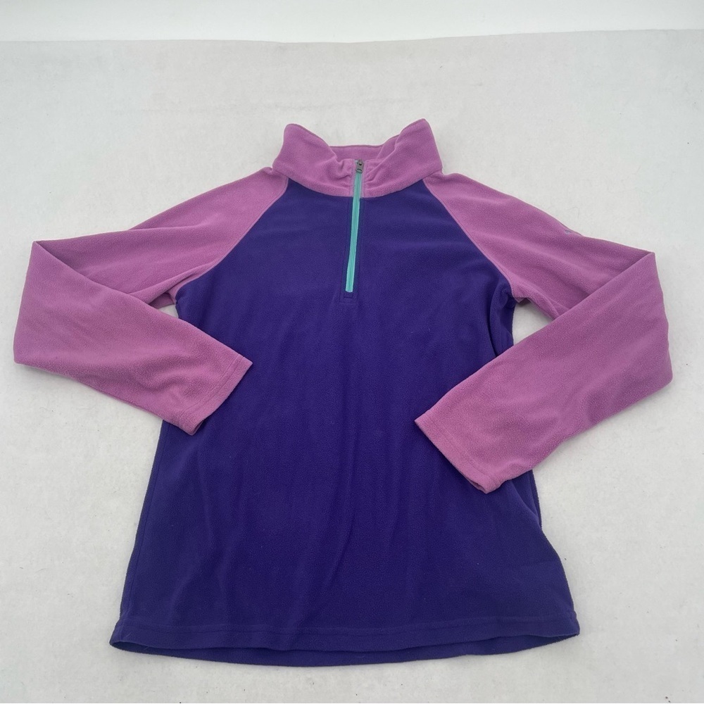 COLUMBIA Girls 1/4 Zip Pullover Fleece Purple size: Large 14/16